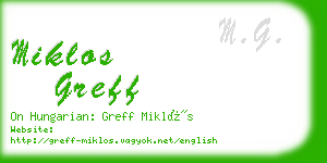 miklos greff business card